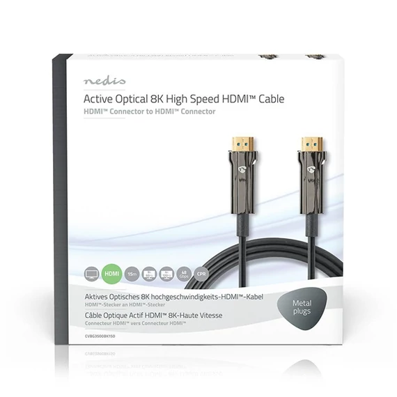 Nedis CVBG3500BK150 ultra high speed optikai HDMI kábel, 8K@60Hz, 48 Gbps, 15m