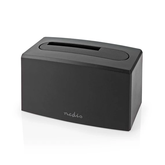 Nedis HDDUSB3210BK HDD / SSD dokkoló, USB 3.2 Gen1, USB Type-A, 2 fiókos,  2,5 / 3,5