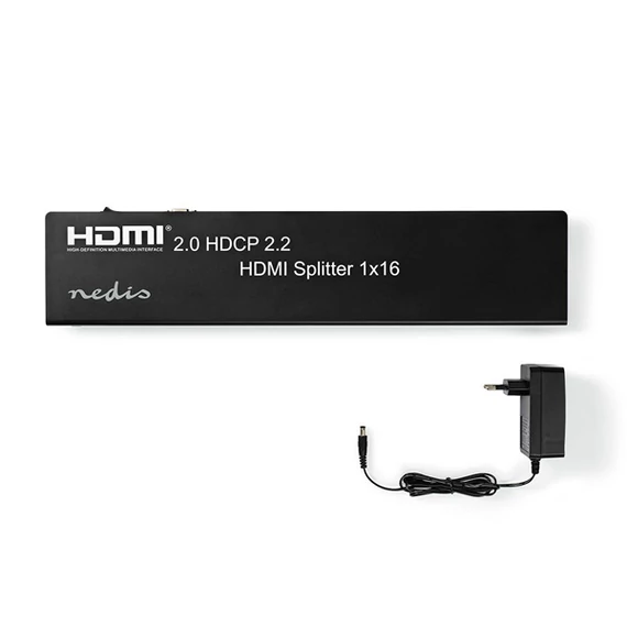 Nedis HDMI splitter, 1 x HDMI be - 16 x HDMI ki, 4K@60Hz, VSPL34716AT