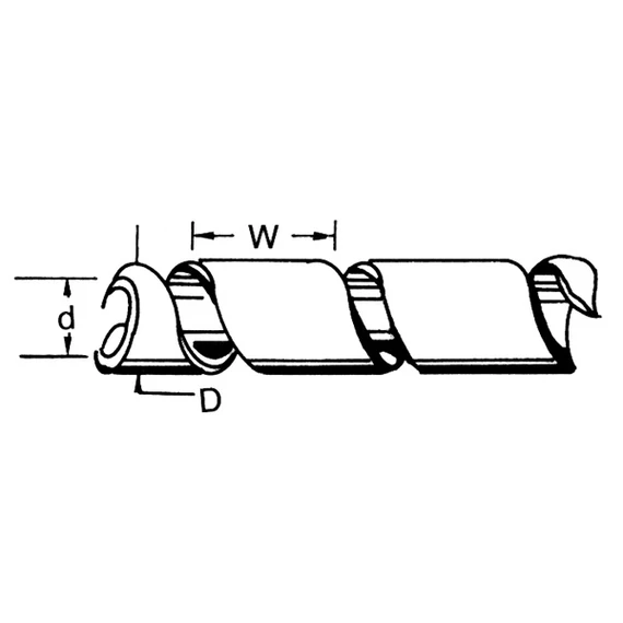 Nedis SWB KS-10BLACK kábelrendező spirál 60mm, hossz: 10m
