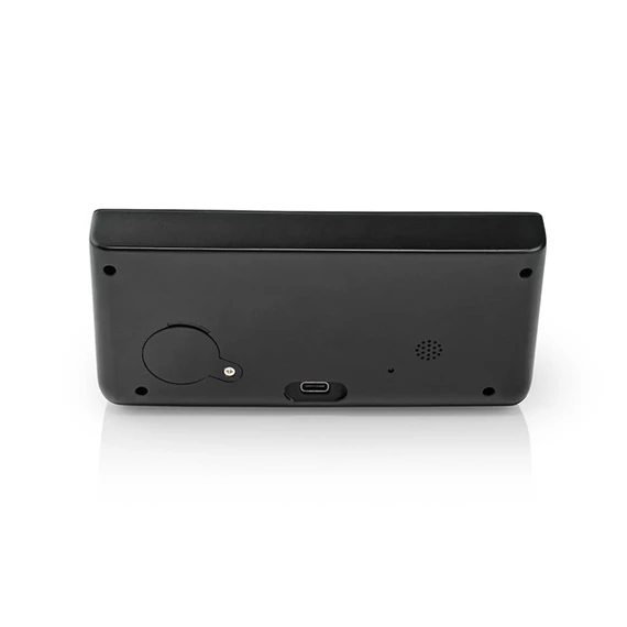 Nedis WCACQ20BK ébresztő óra vezeték nélküli telefon töltővel, Qi tanúsítvánnyal rendelkező 5 / 7,5 / 10 / 15 W töltés