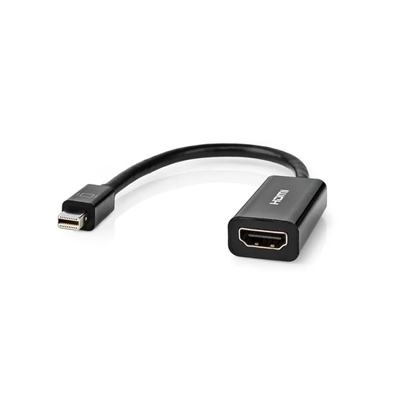 Nedis adapter kábel CCGT37650BK02 mini displayport 1.2 dugó - HDMI aljzat, 0,20m