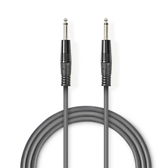Nedis COTH23000GY15 félprofi audio kábel, 2 x 6,35mm mono jack dugó, hossz 1.5m, rugalmas