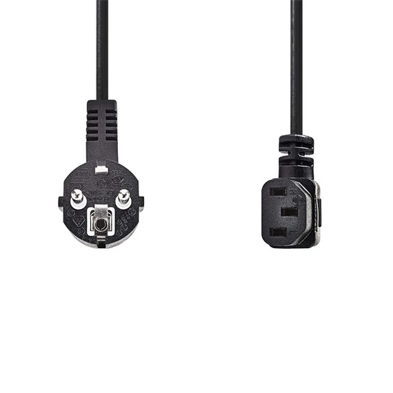 Nedis CEGL10020BK20 tápkábel IEC-320-C13, 3 x 0.75 mm, pipa csatlakozó, hossz 2m