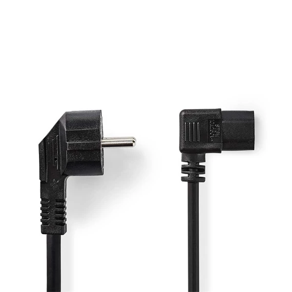 Nedis CEGL10020BK20 tápkábel IEC-320-C13, 3 x 0.75 mm, pipa csatlakozó, hossz 2m