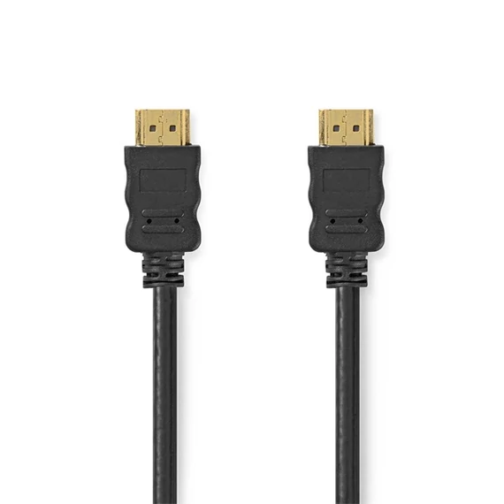 Nedis CVGL34060BK50 ultra HD HDMI kábel, HDMI dugó - dugó, 4K@60Hz, ARC, 18 Gbps, aranyozott csatlakozók, hossz 5m
