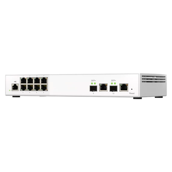 QNAP Switch QSW-M2108-2C 10-port, 8x2.5GbE, 2x10GbE SFP+/RJ45 Combo Ports,  Web Managed