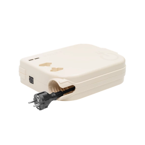 ROLEE M automata hosszabbító, 2db földeletlen aljzat + 2db USB aljzat, 4m, Gyöngyházfehér