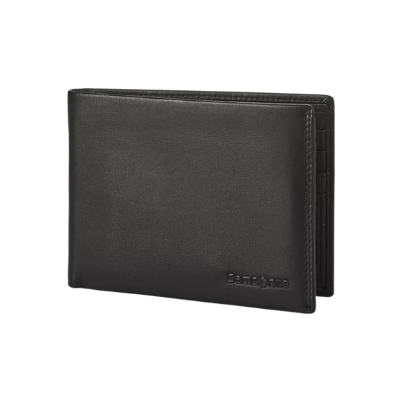 SAMSONITE BŐR Pénztárca 123997-1041, 005 - B 8CC+2C (Black) -ATTACK 2 SLG