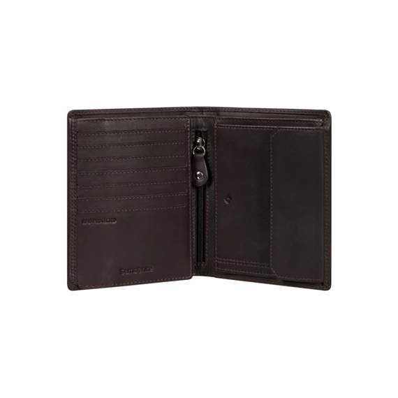 SAMSONITE BŐR Pénztárca 144451-1320, 147 - W 15CC+HFL+C+Z+2C (Ebony Brown) -ATTACK 2 SLG