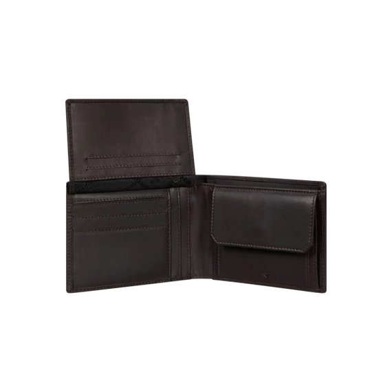 SAMSONITE BŐR Pénztárca 144446-1320, 047 - B 10CC+VFL+C+2C (Ebony Brown) -ATTACK 2 SLG