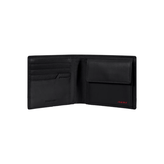 SAMSONITE BŐR Pénztárca 144538-1041, 015 - B 4CC+2C+C (BLACK) -PRO-DLX 6 SLG