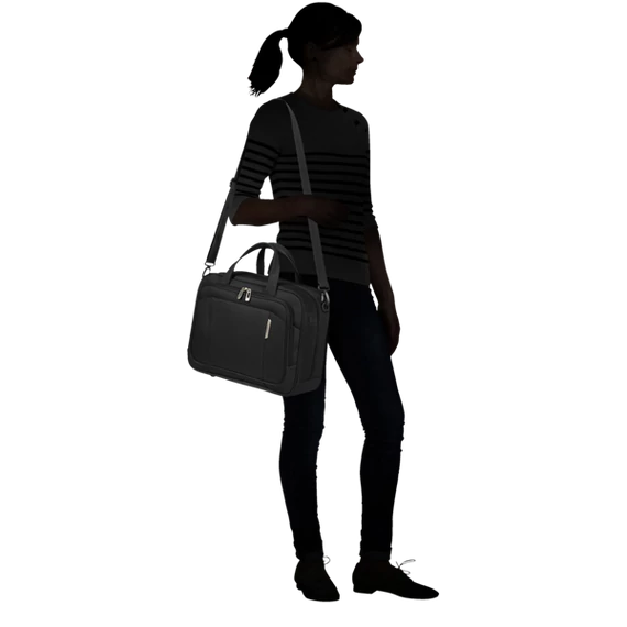SAMSONITE Notebook táska 143334-7416, LAPTOP SHOULDER BAG (OZONE BLACK) -RESPARK