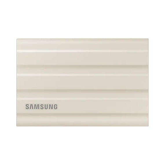 SAMSUNG Hordozható SSD T7 Shield, USB 3.2 Gen.2 (10Gbps), 1TB, Bézs