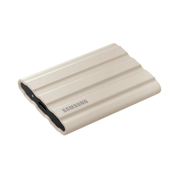 SAMSUNG Hordozható SSD T7 Shield, USB 3.2 Gen.2 (10Gbps), 2TB, Bézs