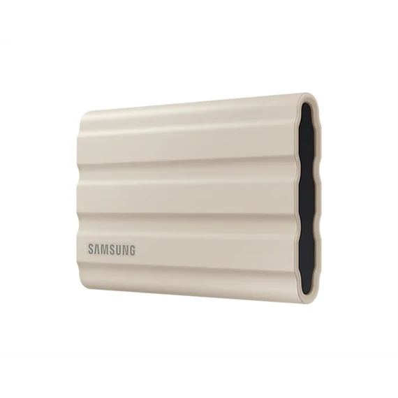 SAMSUNG Hordozható SSD T7 Shield, USB 3.2 Gen.2 (10Gbps), 2TB, Bézs