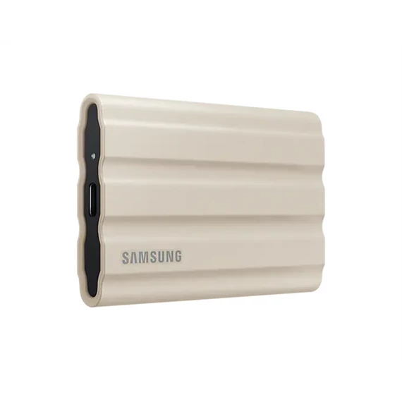 SAMSUNG Hordozható SSD T7 Shield, USB 3.2 Gen.2 (10Gbps), 2TB, Bézs