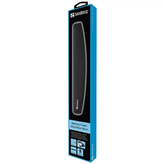 SANDBERG Egérpad és ergonomikus eszköz, Memory Foam Wrist Rest 48cm