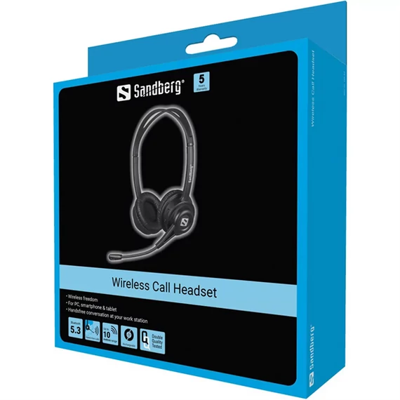 SANDBERG Headset mikrofonnal, Wireless Call Headset