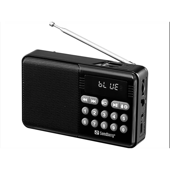 SANDBERG Speaker Radio FM + BT recharge, MP3 playable from USB or TF-Card, Super Small, 5 év garancia