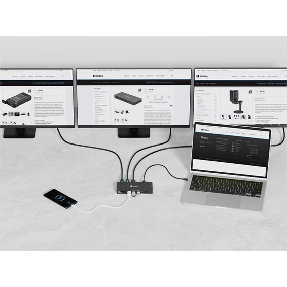 SANDBERG USB-C Dokkoló 13in1 DockingStation Pro