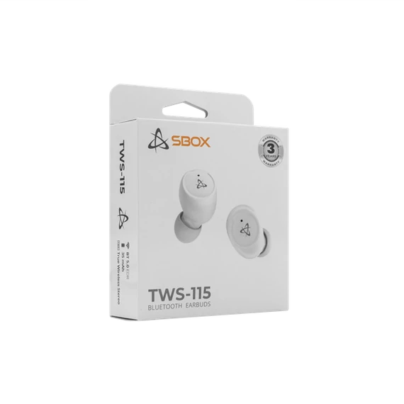 SBOX EARBUDS Headphones + microphone SBOX Bluetooth EB-TWS115 White