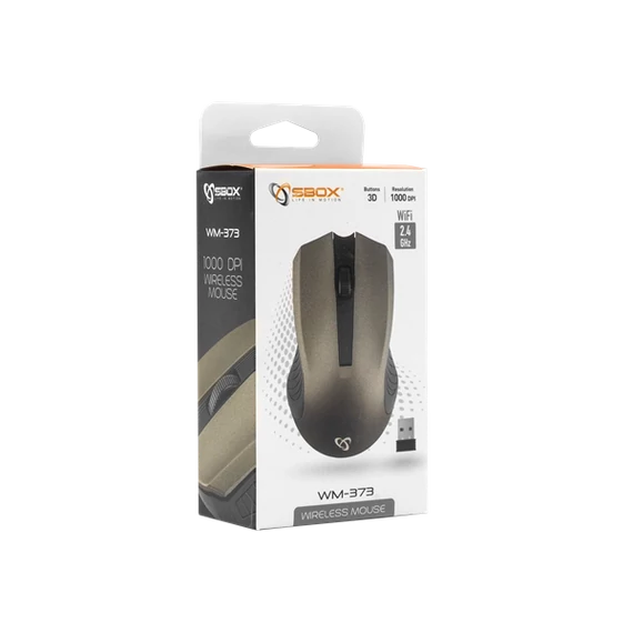 SBOX Egér, WIRELESS MOUSE, Grey