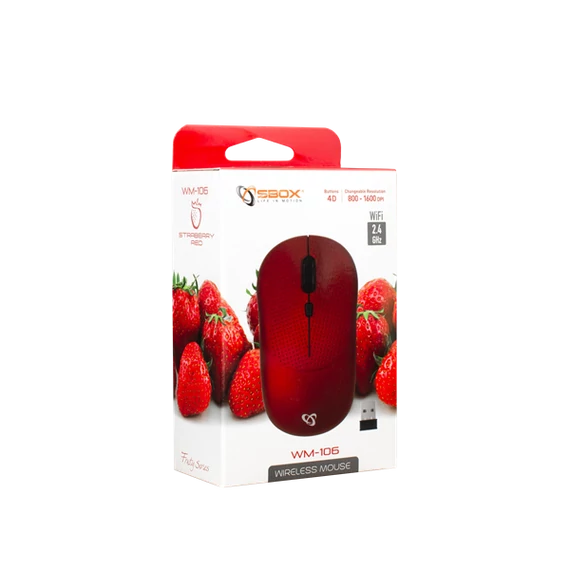 SBOX Egér, WM-106 Red
