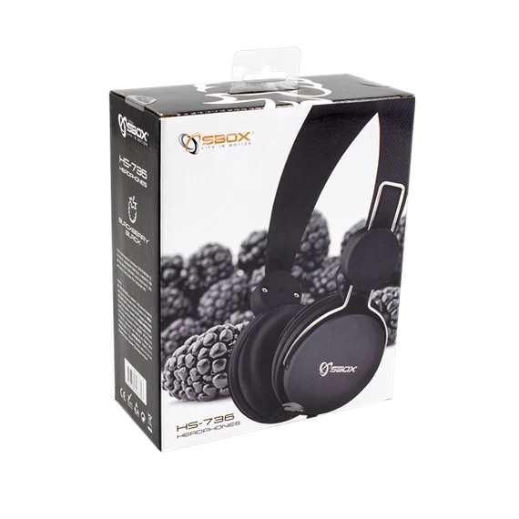 SBOX Fejhallgató, HEADSET, Black