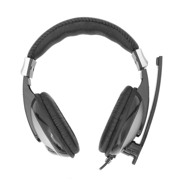 SBOX Fejhallgató, HEADSET + MICROPHONE, Black/Silver