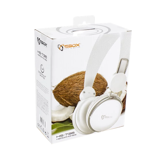 SBOX Fejhallgató, HEADSET, White