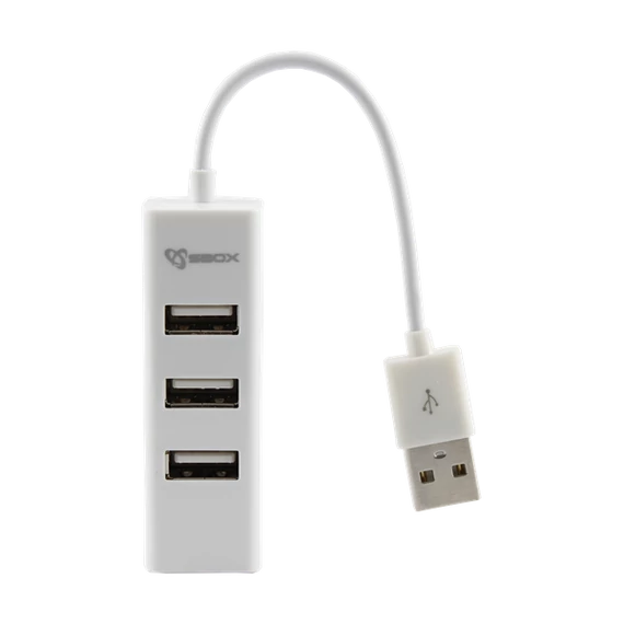 SBOX USB HUB, Fehér, 4xUSB 2.0