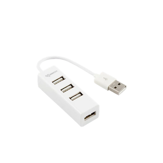 SBOX USB HUB, Fehér, 4xUSB 2.0