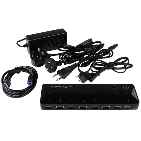 STARTECH USB Hub - 10-Port USB 3.0 Hub with Charge and Sync Ports