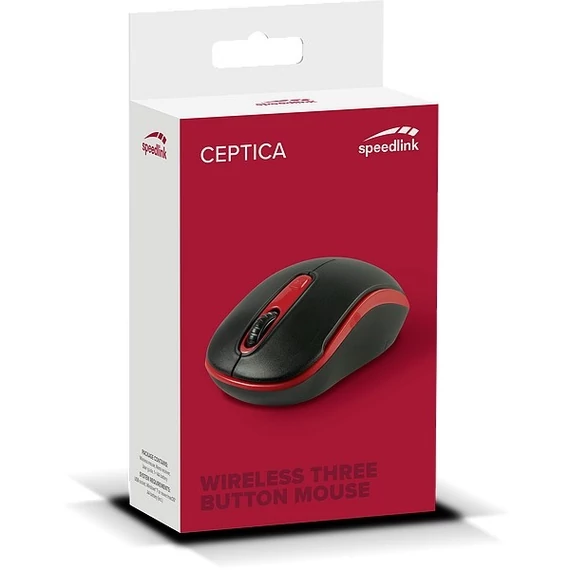 SPEEDLINK SL-630013-BKRD CEPTICA vezeték nélküli egér, fekete-piros