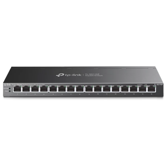 TP-LINK Switch 16x1000Mbps(16xPOE+), TL-SG116P