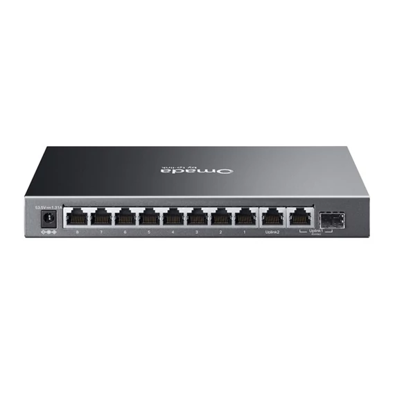 TP-LINK Switch 9x1000Mbps (8xPOE+) +1xGigabit SFP kombó Fémházas Easy Smart (Omada), ES210GP