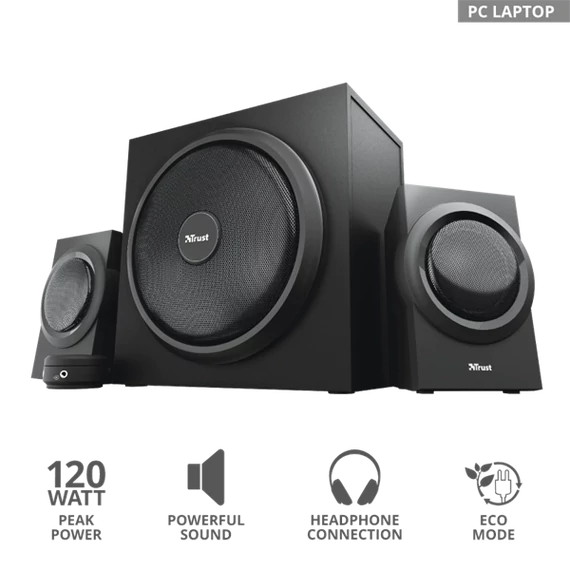 TRUST Mélyhangsugárzós 2.1 hangszórókészlet 23696 (Yuri 2.1 Speaker Set)