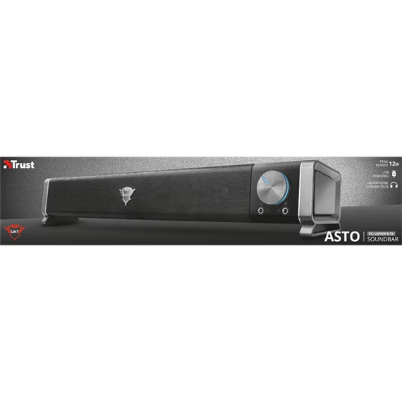 TRUST Hangszórópanel asztali számítógéphez és televízióhoz 22209 (GXT 618 Asto Sound Bar PC Speaker)