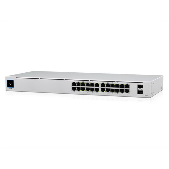 UBiQUiTi Switch 24x1000Mbps (16xPOE+), 2x1000Mbps SFP, Menedzselhető, Rackes - USW-24-POE