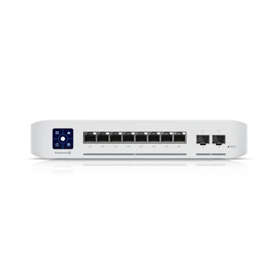 UBiQUiTi Switch 8x2500Mbps (8xPOE+) + 2x10Gbps SFP+, Falra rögzíthető, Menedzselhető, Asztali - USW-ENTERPRISE-8-POE