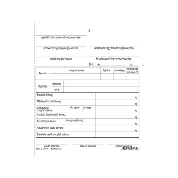 VICTORIA Nyomtatvány, termékkísérő jegyzék, 25x4, VICTORIA 