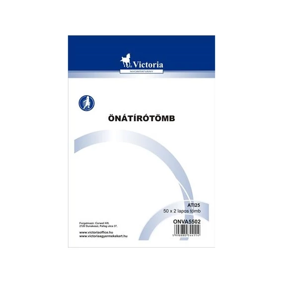 VICTORIA Önátírótömb, A5, 50x2 lap, VICTORIA