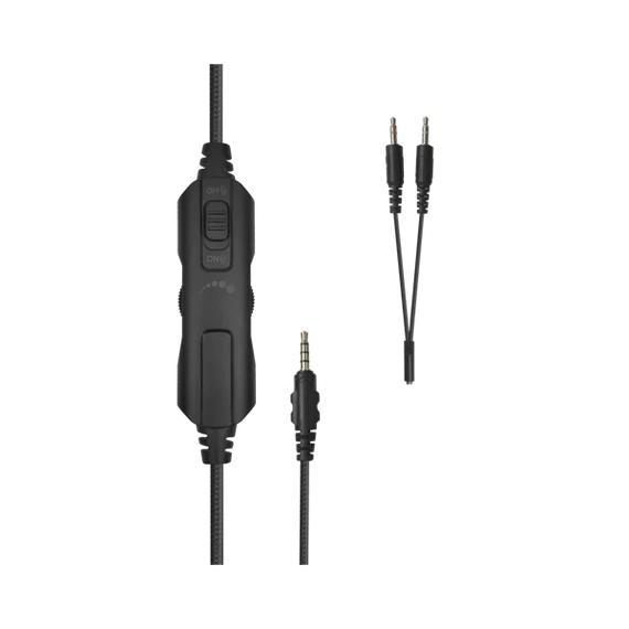 WHITE SHARK GH-2540B ELEPHANT-B  vezetékes gamer fejhallgató mikrofonnal, fekete