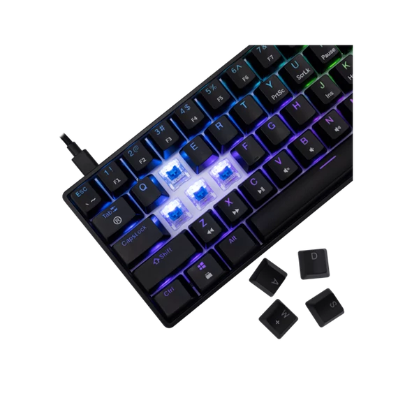 WHITE SHARK GK-004121B/BL-US SHINOBI-2/B-BL-US mech. bill. 61 kék gomb,fekete,angol