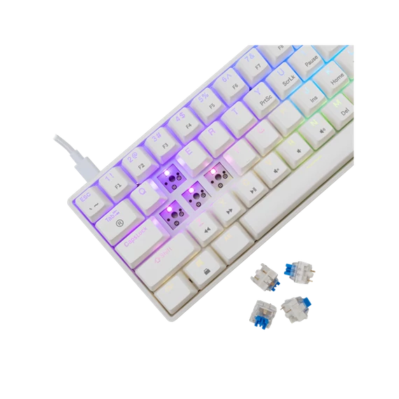 WHITE SHARK GK-004221W/BL-US SHINOBI-2/W-BL-US mech. bill. 61 kék gomb,fekete,angol