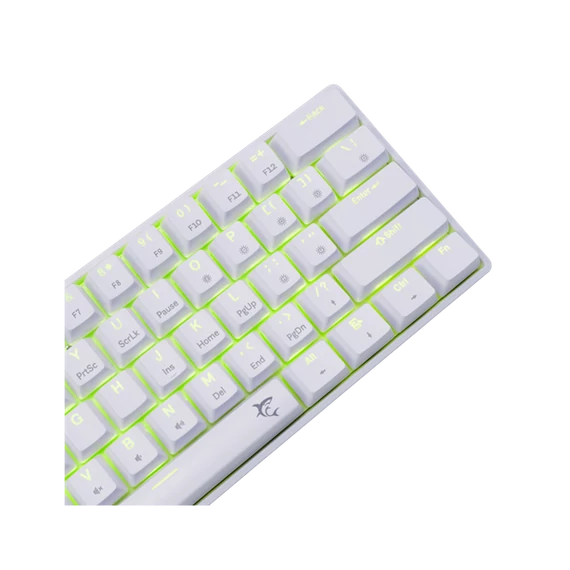 WHITE SHARK GK-004223W/BL-HU SHINOBI-2/W-BL-HU vezetékes mech. bill. 62 kék gomb,fehér,magyar