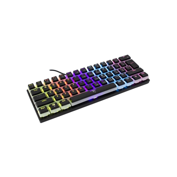 WHITE SHARK GK-2202-2B/BL-US ASHIKO-2/B/BL-US fekete mech.bill. angol, 61 kék kapcs.