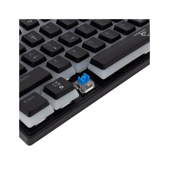 WHITE SHARK GK-2202-2B/BL-US ASHIKO-2/B/BL-US fekete mech.bill. angol, 61 kék kapcs.