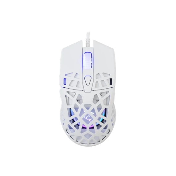 WHITE SHARK GM-5018W CARADOC-B 7D / 7200 dpi fehér RGB gamer egér